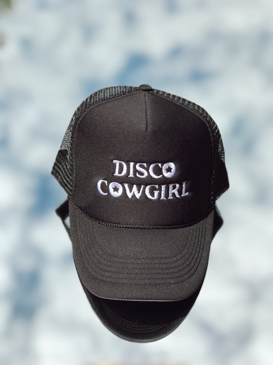 Foam Trucker Hat- vintage gold on black – Disco Cowgirl