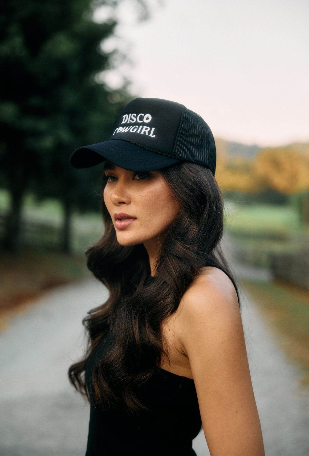 Foam Trucker Hat- white on black