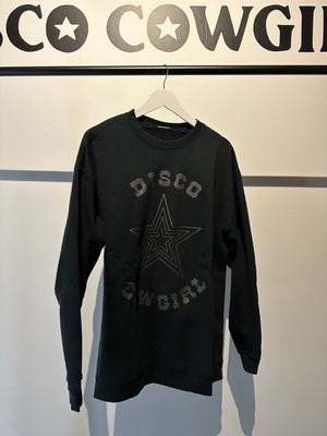 Vintage Western Radio Star Pullover- black