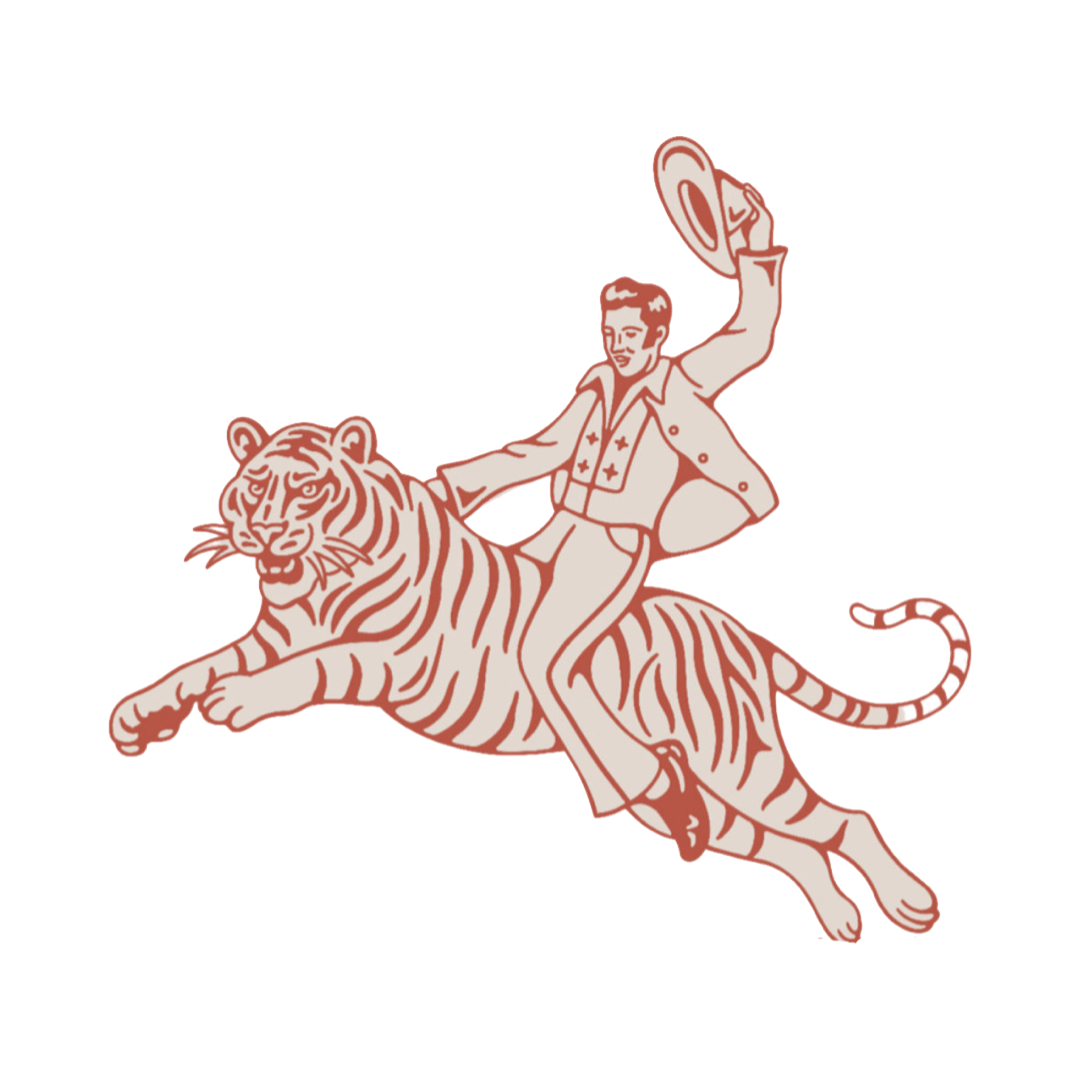 Viva Tiger Night Hat- natural/black