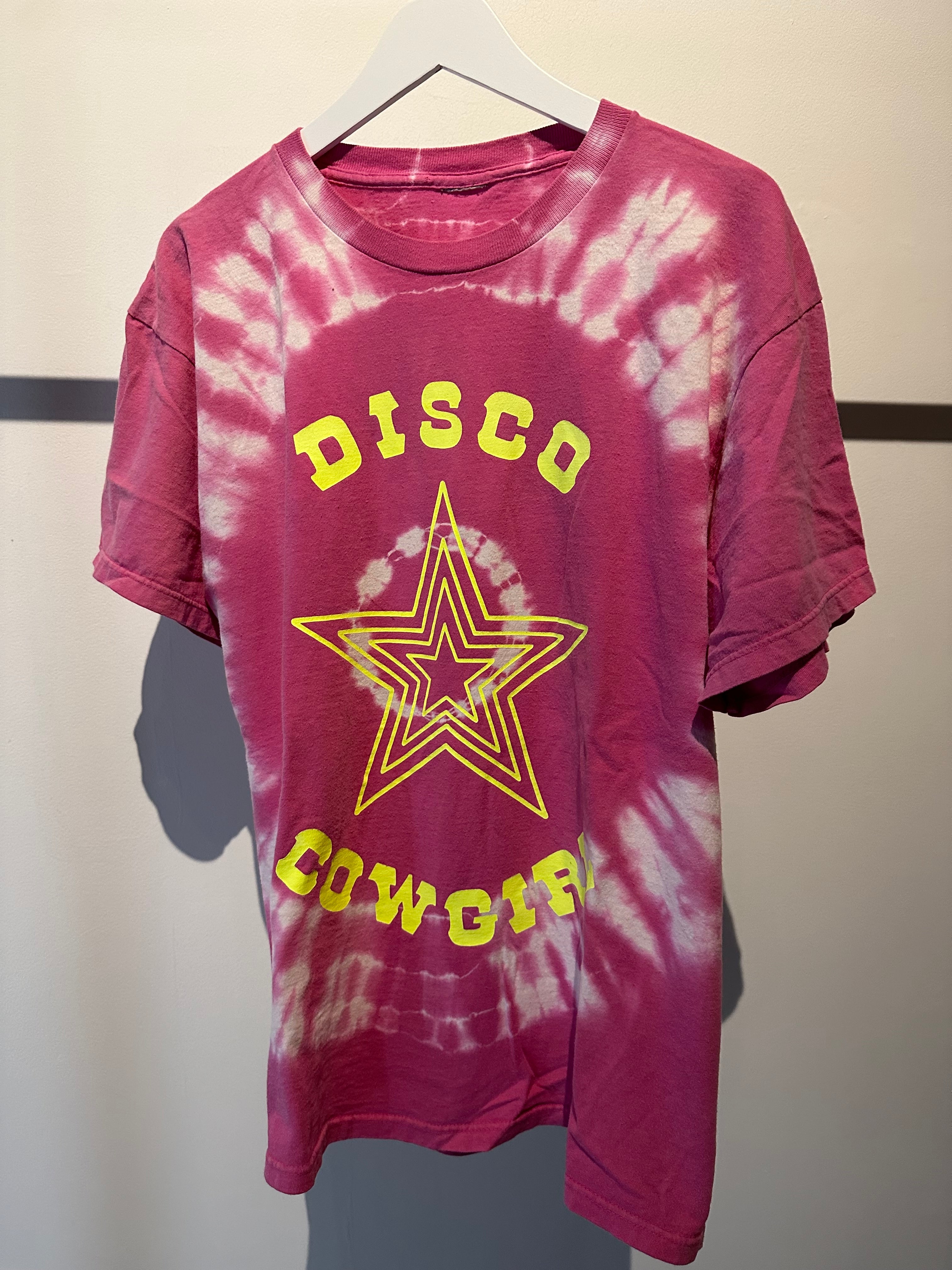 Vintage Western Radio Star Tee- pink tie dye