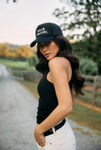 Foam Trucker Hat- white on black