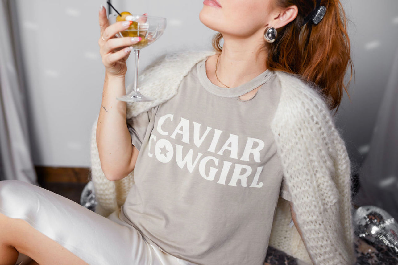 Caviar Cowgirl Tee