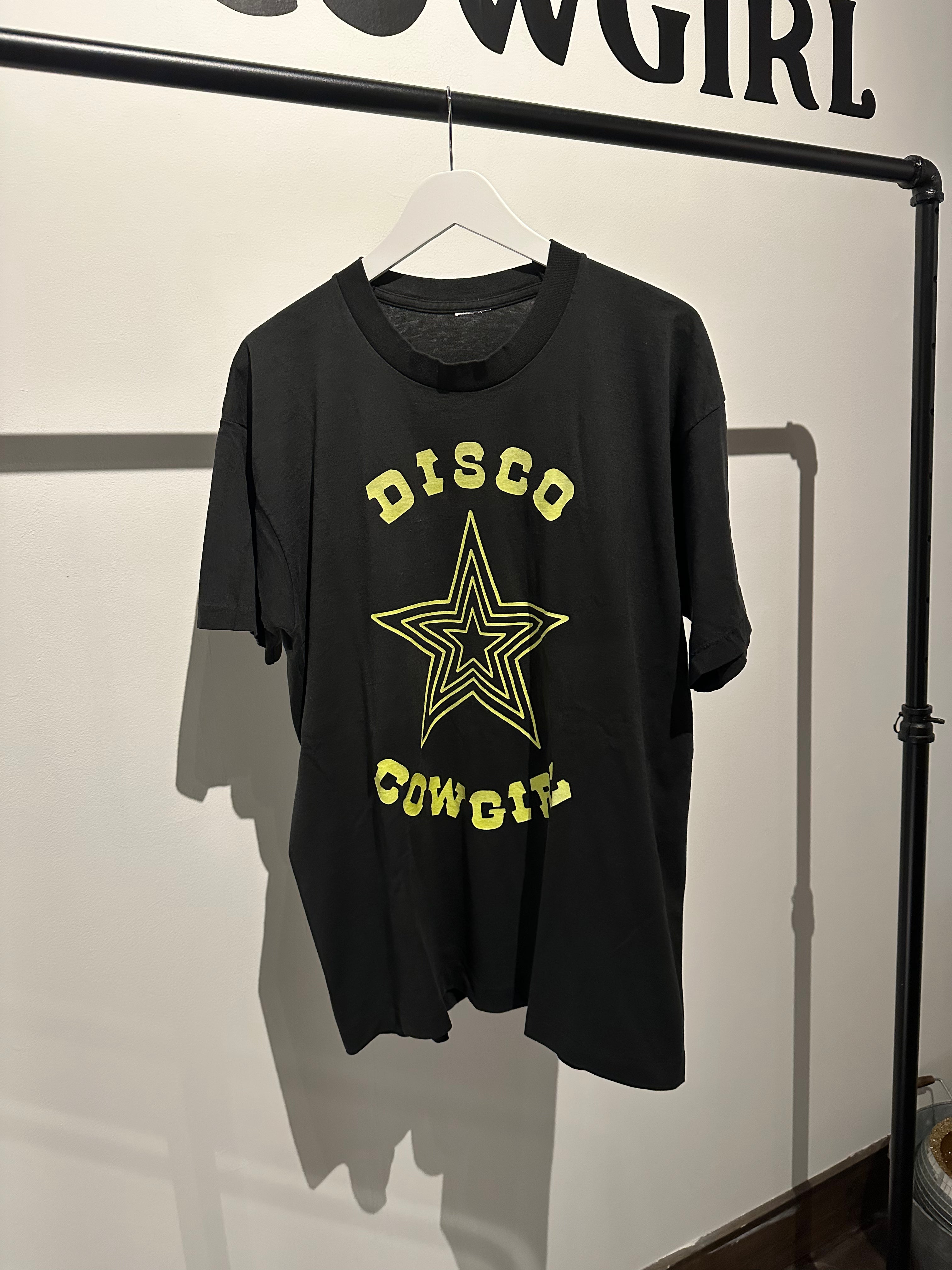 Vintage Radio Star Tee- neon on black