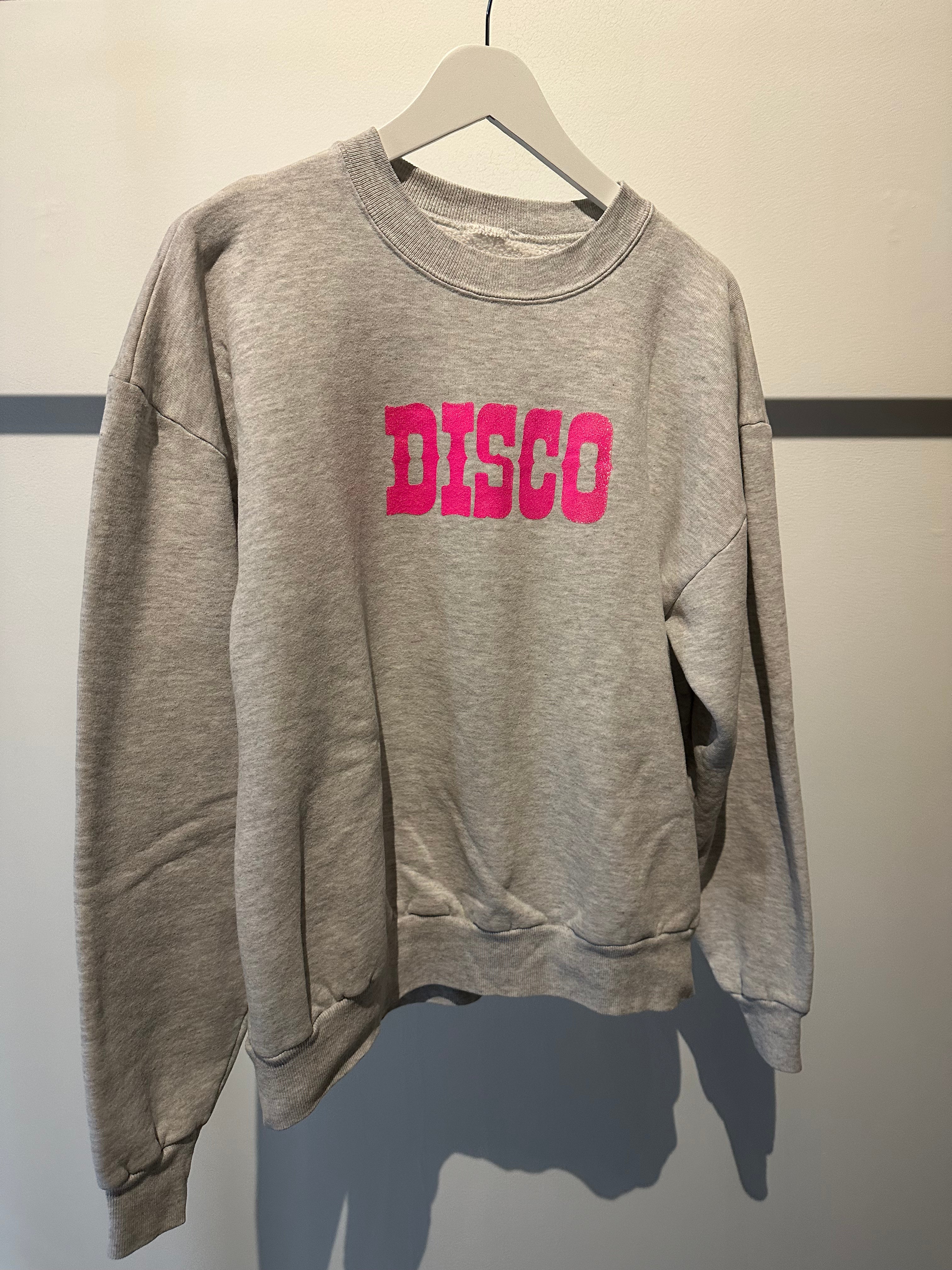 Vintage Westbound Pullover- distressed pink on grey
