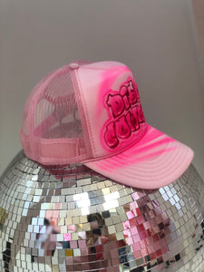 Foam Trucker Hat- pink airbrush