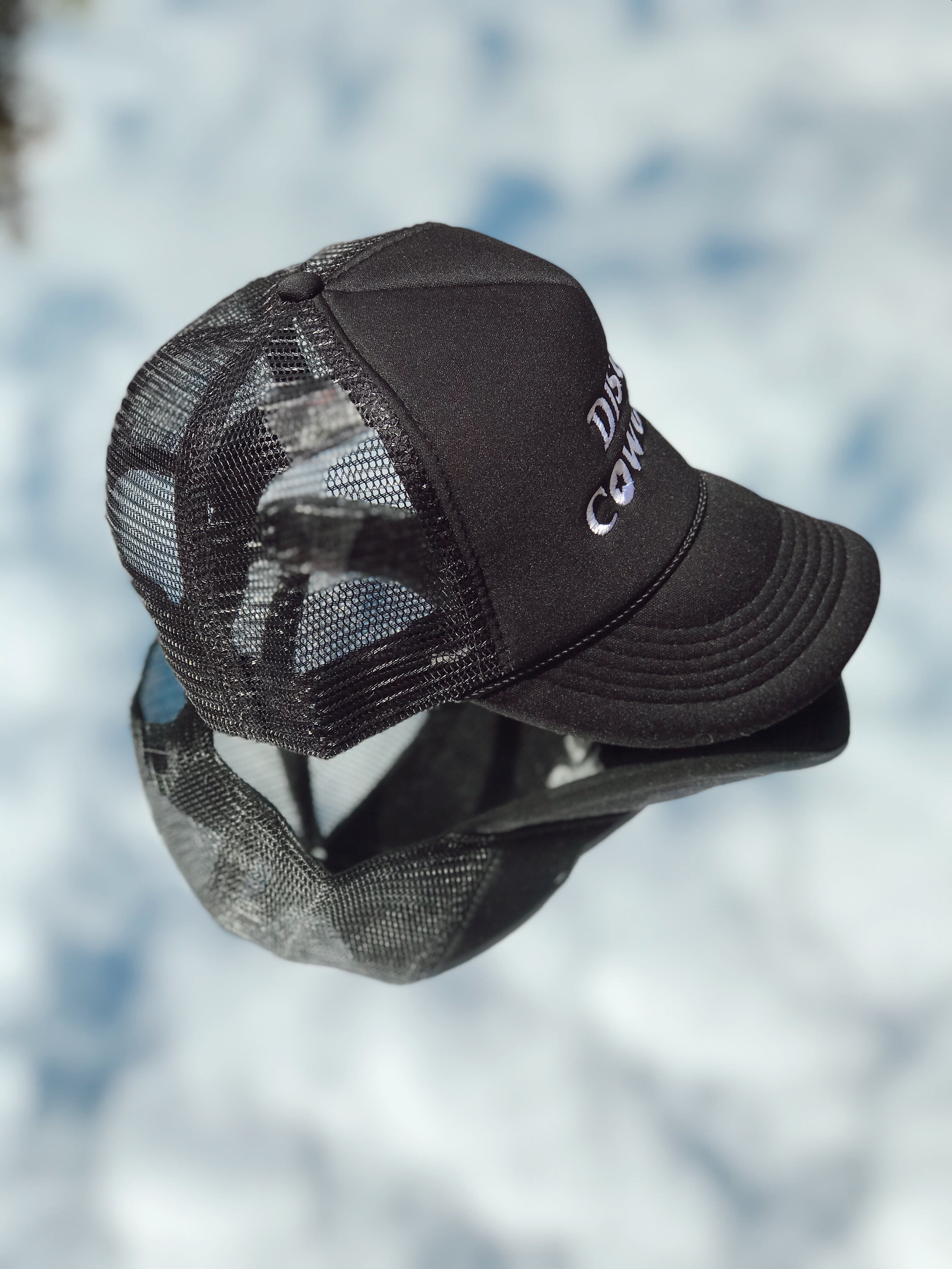 Foam Trucker Hat- white on black