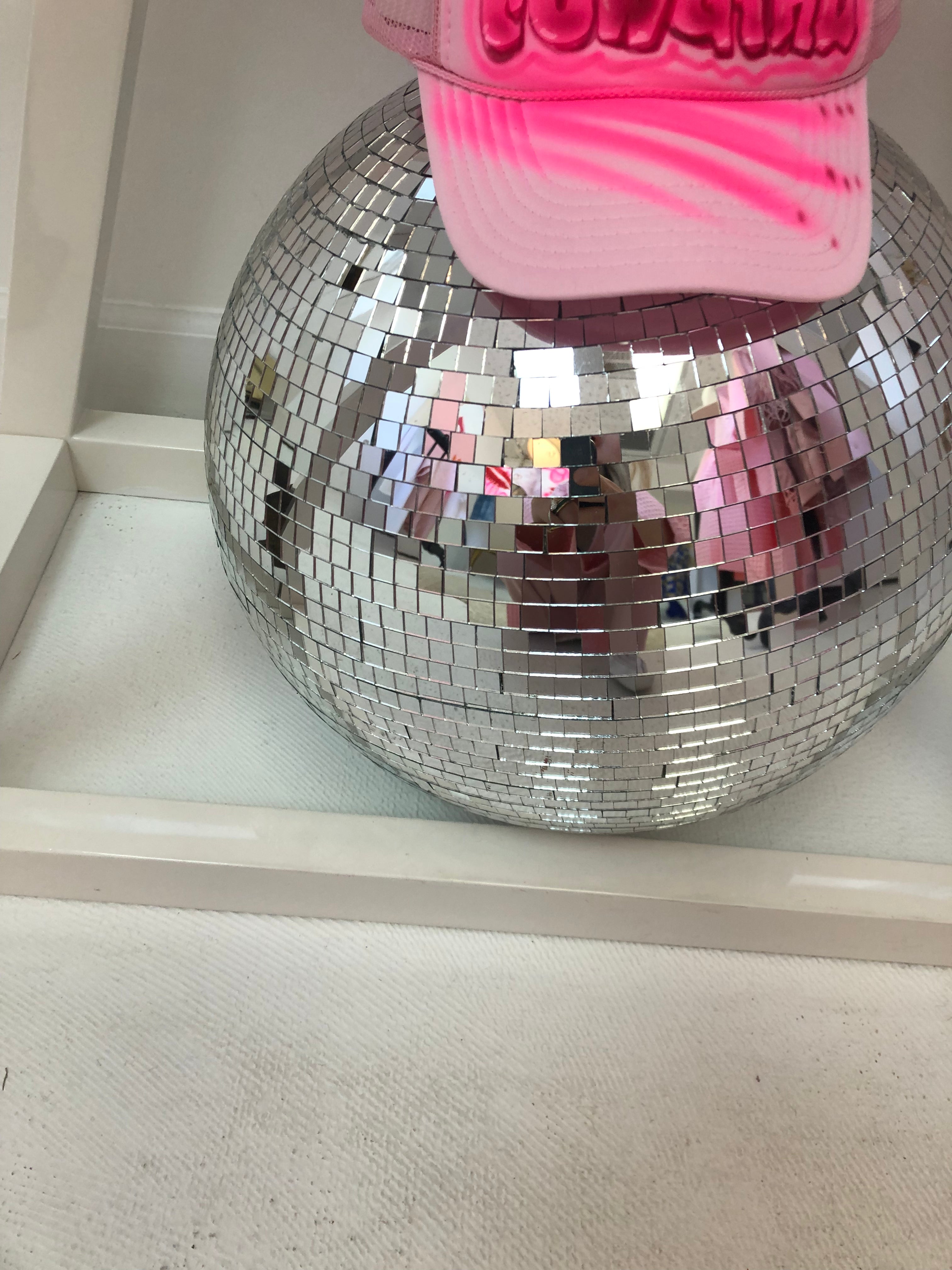 Foam Trucker Hat- pink airbrush