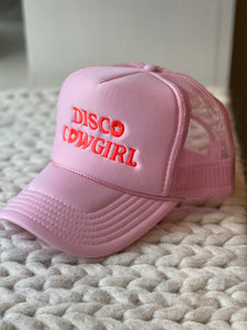 Foam trucker hat- hot coral on pink