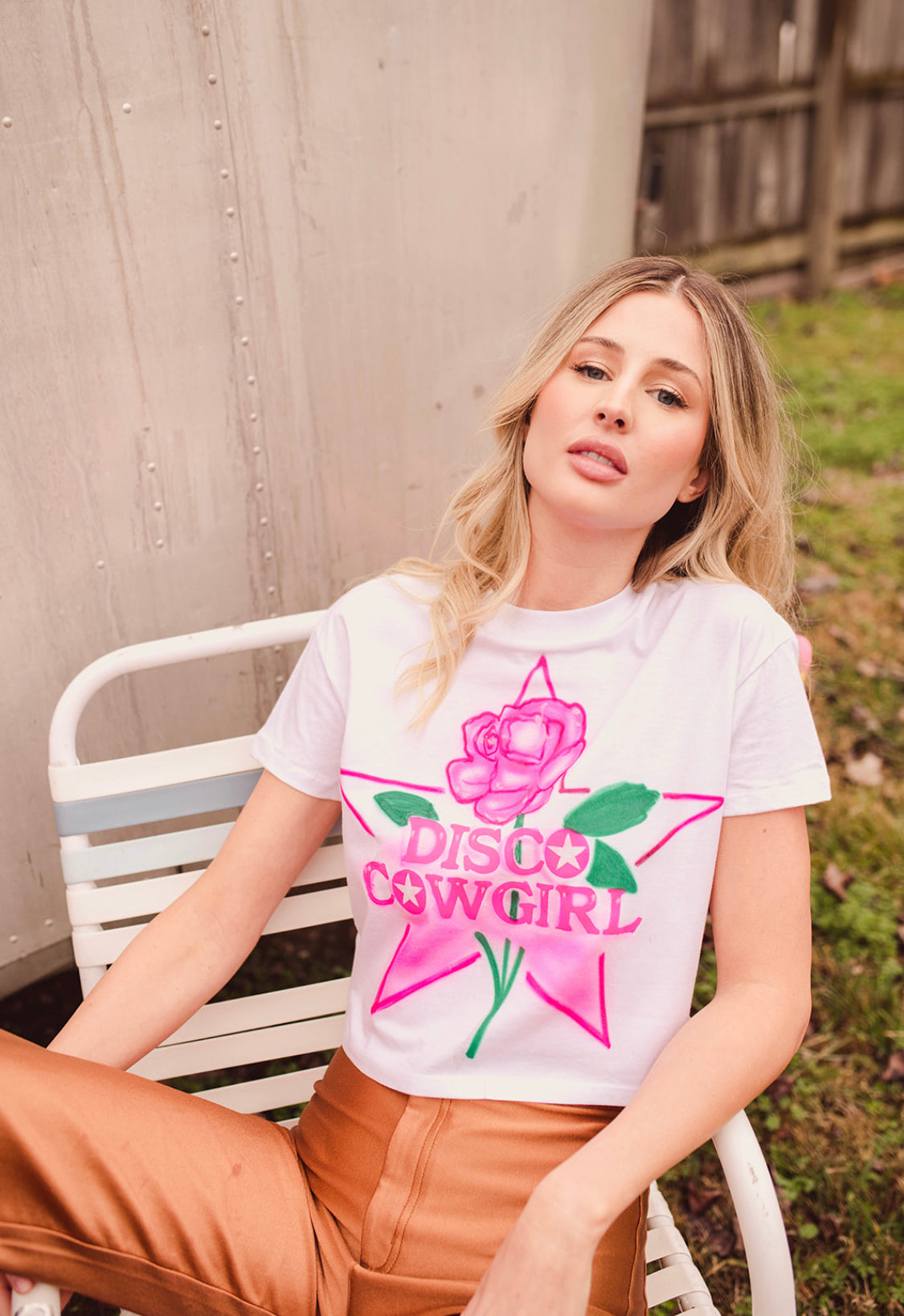 Cowgirl Tee- pink airbrush